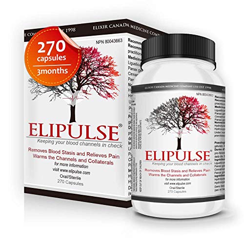Elipulse CapsulesÂ® - Natural Blood Pressure Support Supplement for Adults - High Potency Traditional Formula 3 Months Plant-Based Capsules - Cardiovascular & Heart Health Supplement CoQ10 Alternative
