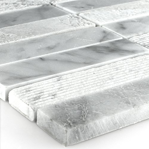 Preisvergleich Produktbild Mosaikfliesen Marmormosaik Stäbchen Gefräst Poliert Beige