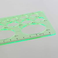 Vista 6 de Angrox Geometric Drawings Templates Measuring Geometry Rulers 15 Pcs with 1 Pack File Bag for Design School Studying Office Building