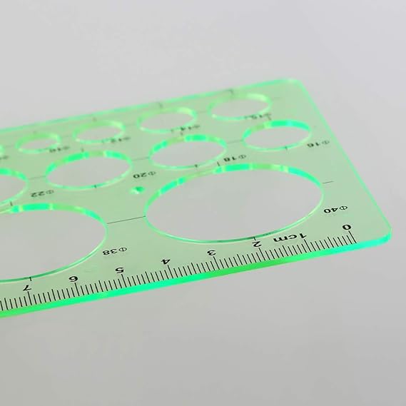 Angrox Geometric Drawings Templates Measuring Geometry Rulers 15 Pcs with 1 Pack File Bag for Design School Studying Office Building...