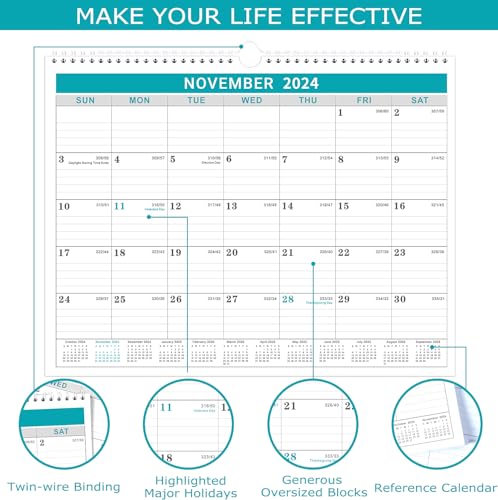 Calendar 2026, 12 Months from January 2026 to December 2026,11.5" x 14.6", with Julian Date - Image 3