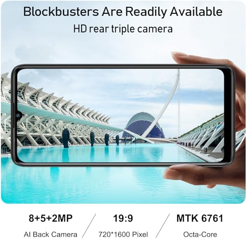 EL X70 Android 11 Smartphone ohne Vertrag Günstig, 6,52 Zoll HD+ Display 4000mAh, 8M Kamera, 3GB + 32GB ROM, Dual Simlockfreie Handys Fingerabdruck/Type-C/GPS-Schwarz – Bild 4