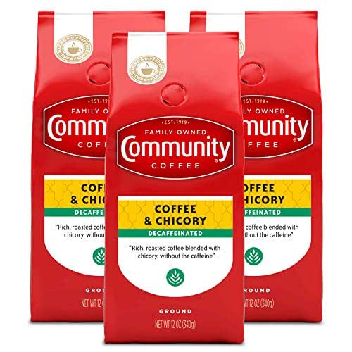 Community Coffee Coffee and Chicory Decaf 36 Ounces, Medium Dark