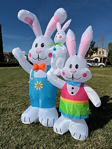 5 Foot Tall Easter Inflatable Party Bunny Bunnies Family - Yard Blow Up Decoration #TOP3