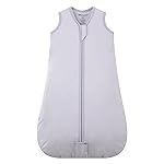 Mosebears Sleep Sack Baby Winter Wearable Blanket with 2-Way Zipper,2.5 TOG Cotton Sleep Sack Unisex (Light Grey, 12-18 Months)