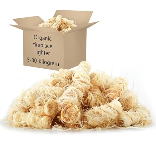 Allume-feu bio 5 kg - Allume-feu naturel en laine de bois et cire de paraffine - Idéal pour cheminée, barbecue et foyer - Respectueux de l'environnement et efficace