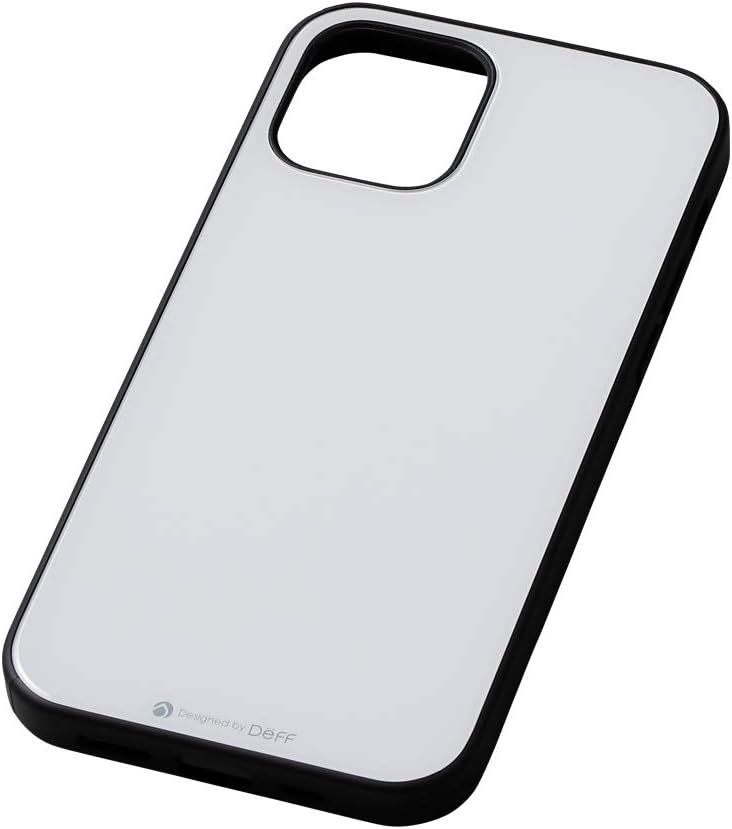 Deff Hybrid Case Etanze for iPhone 12 Pro Max, Chemically Tempered Glass Back 6.7 Inch Glass & TPU Hybrid Case, White