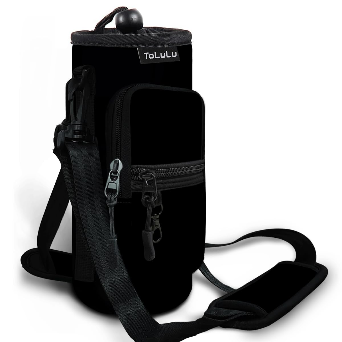ToLuLu 25/32/40oz Water Bottle Carrier Bag Pocket,Insulated Neoprene Adjustable Shoulder Strap Water Bottle Pouch Case, Crossbody Water Bottle Holder Sling Sleeve for Men Women Adults