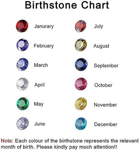 Miniatura 2 de Anillo de compromiso de plata de ley 925 con circonita cúbica grabada con piedra natal y piedra natal personalizada, Metal, Zirconia cúbica