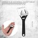 SEDY 4-Inch Mini Adjustable Wrench, Small Precision Wide Jaw Spanner with Inch/Metric Scale, Compact Cr-V Steel Black Oxide Tool for Automotive, Household and DIY Repairs
