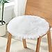 Produktbild SXYHKJ Faux Lammfell Schaffell Teppich Lammfellimitat Teppich Longhair Fell Optik Nachahmung Wolle Bettvorleger Sofa Matte (Weiß, 45 x 45 cm)