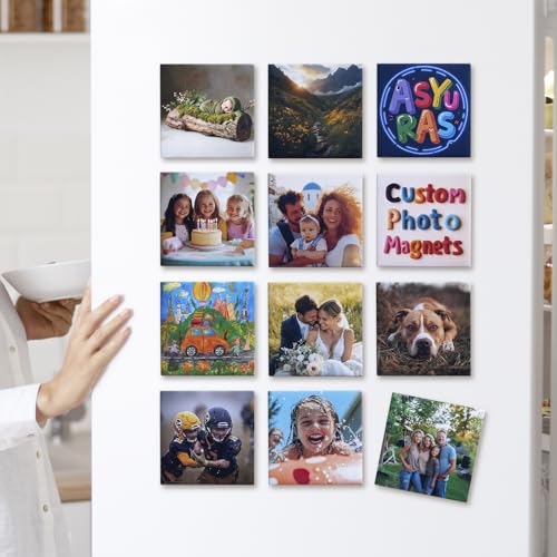 Imanes Decorativos Personalizados 12 Unidades Cuadrados 2" miniatura 2