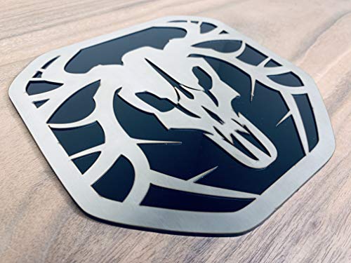 Image of Tailgate Emblem Badge for Dodge Ram 1500 /2500 /3500 2019-2021 Buck Hunter Stainless Steel