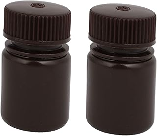 New Lon0167 2pcs Screw Featured Cap Cover 30ml reliable efficacy Round Liquid Storage Vial Reagent Bottle Brown(id:04c 40 03 816)