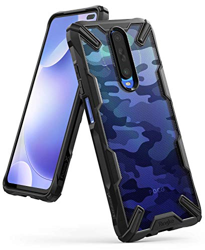 Ringke Fusion-X DDP Diseñado para Funda Xiaomi Redmi K30, Funda para Xiaomi Poco X2 Protección Resistente Impactos TPU + PC Carcasa Redmi K30 (6.67'), Carcasa para Redmi K30 5G / Poco X2 - Camo Black