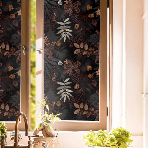 Vinilo decorativo para ventana 40x300cm color negro y dorado