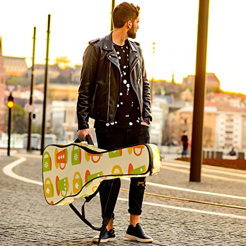 Housse de protection rembourrée pour guitare acoustique classique, Multicolore 09, 42.9×16.9×4.7 in, Organiseur de sac - Les Beatles, Paul McCartney, John Lennon, RIngo Starr, George Harrison Housse de protection rembourrée pour guitare acoustique classique, Multicolore 09, 42.9x16.9x4.7 in, Organiseur de sac – Image 7