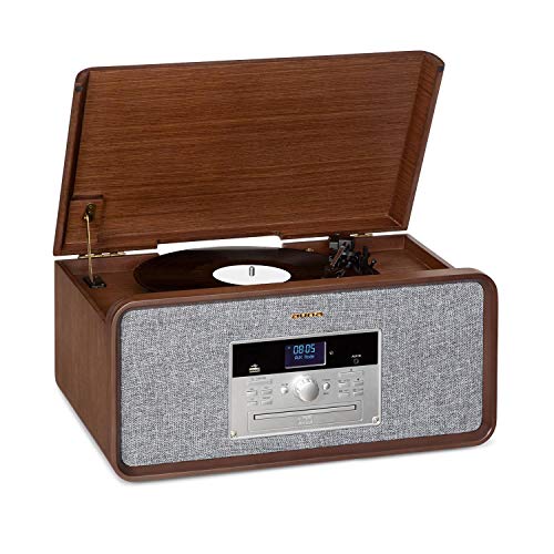 Bella Ann - Stereoanlage, Radio DAB+/UKW, Plattenspieler mit 33/45/78 RPM, Bluetooth, CD-Player für CD-R/RW & MP3CD, USB-Port, AUX-IN,