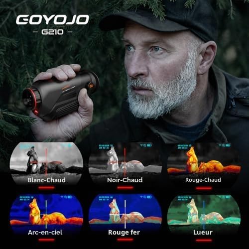 Monocular Portátil GOYOJO para Imágenes Térmicas, Lente de Detección de Calor de 256x192 (25 Hz) @ 12 μm, Conexión Inalámbrica Incorporada, 6 Paletas de Colores(10 mm) - 5