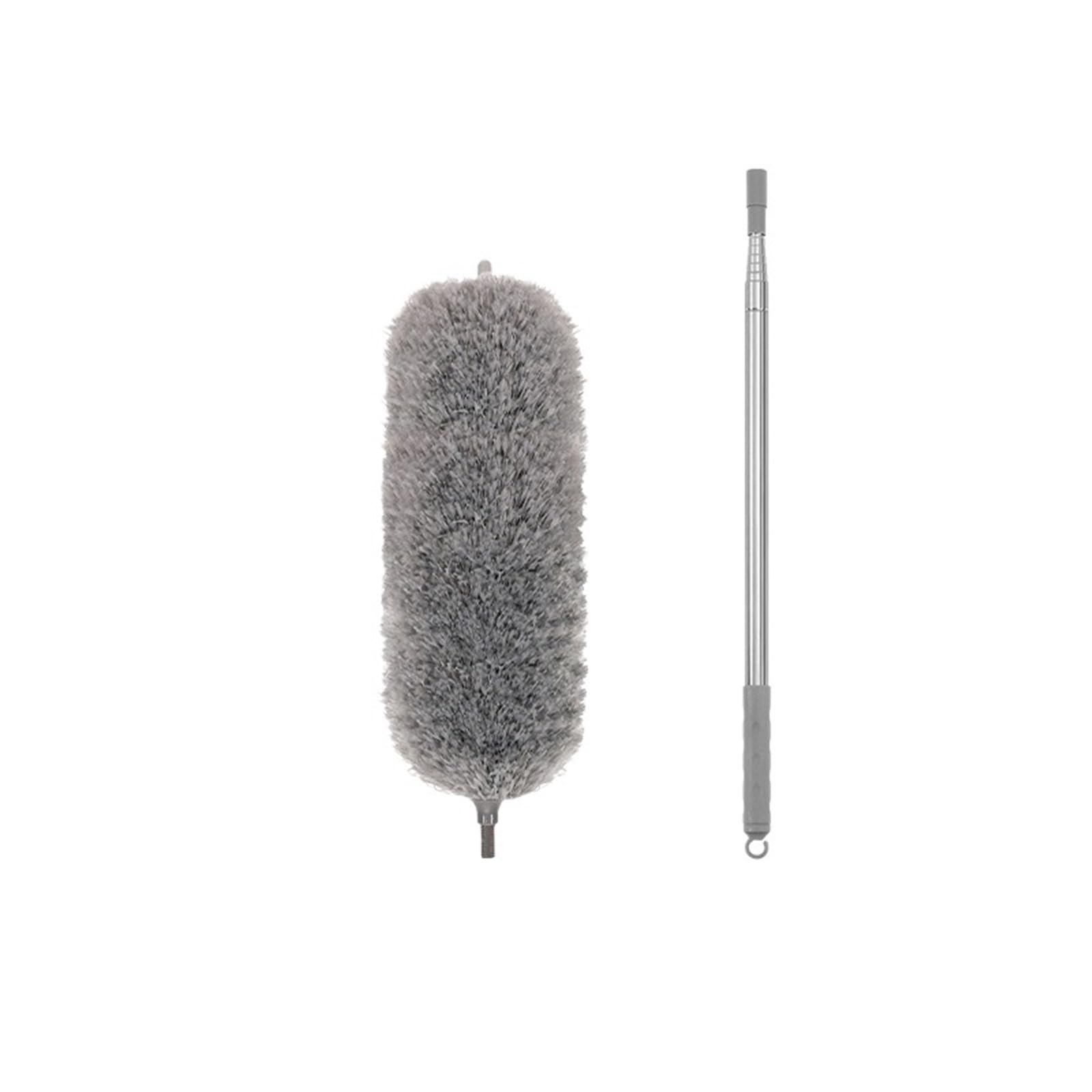 Duster Duster Brush Microfiber Extendable Curved Ceiling Cleaning Broom Household Electrostatic Dust Collector(Grey 280CM)