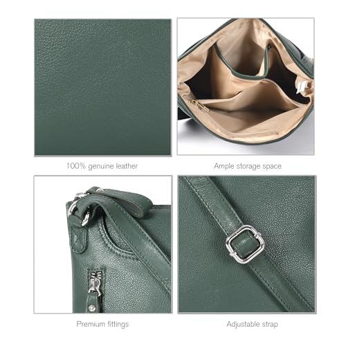 Image of Leather Crossbody Bags for Women - Ladies Sling Handbags - Medium Cross body Purses Handbags - Purses For Women