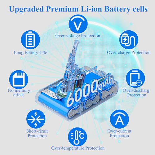 Upgraded 21.6V V8 Battery Replacement for Dyson V8 SV10 Battery tt9 Compatible with V8 Animal Absolute Motorhead Fluffy 215681 Vacuum Cleaner