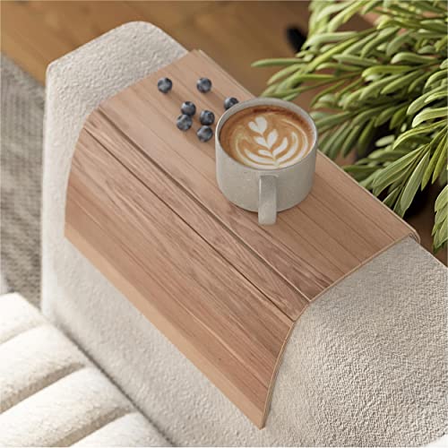 EWART WOODS Wood Canapé Bras protecteurs Plateau Accoudoir Table Canapé Table Coaster Plateau de canapé Couleur 1