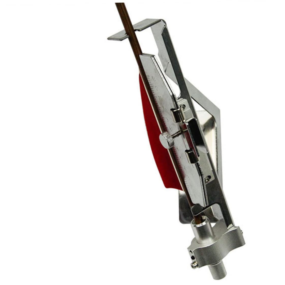 Gabarit d'empennage de flèche, gabarit d'empennage flèche réglable avec Outil de tir à l'arc Portable en Aluminium à échelle Claire pour Le tir l'arc Bricolage Argent, Fletcher