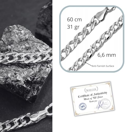 Collier homme argent 925 double maille betterave au raffinement durable