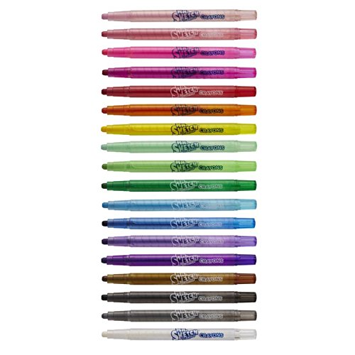 Mr. Sketch 1951331 Scented Twistable Crayons, Assorted Colors, 18-Count