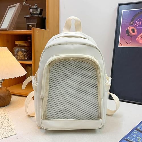 Mochila protectora de pines con ventana transparente para evitar robos y caídas 6