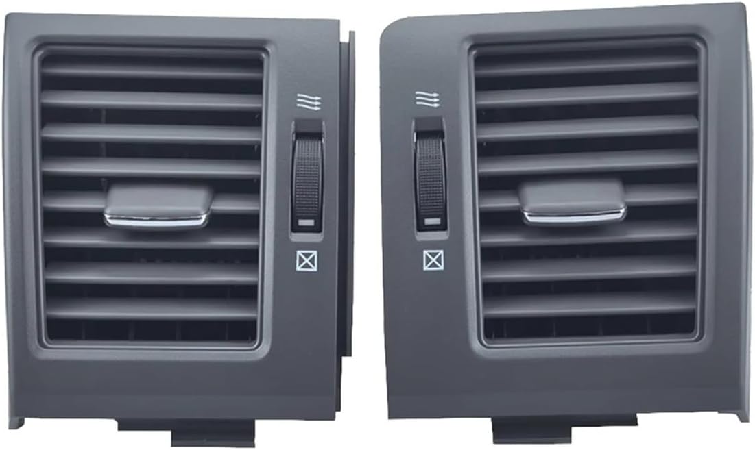 Yaocaiss Copy Fit For Toyota Land Cruiser 200 LC200 2008 2009 2010-2015 Grill Car A/C Air Conditioner Outlet Air(4PCS-black-silver)