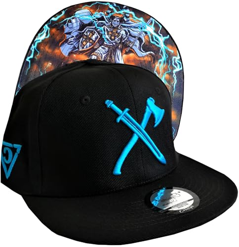 Capiche [99+ Designs] Cappello Snapback Nero, Ordine Teutonico, Tedesco, Medievale, da Baseball Guerriero, Logo Blu, Regalo Perfetto per Uomini, Combattimento