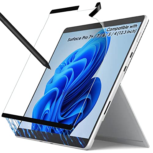 BELLEMOND - Removable Magnetic Smooth Kent Paper Screen Protector - Compatible with Microsoft Surface Pro 7 Plus/Pro 7 / Pro 6 / Pro 5th Gen (2017) / Pro 4-12.3 Inch - Bubble Free - 1PC - WSFP7PLKMG