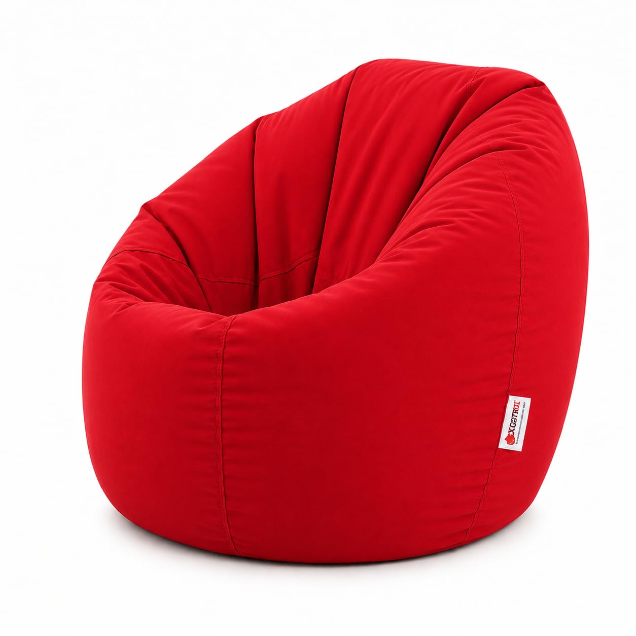 MaxiBean Round Beanbag Chair Indoor And Outdoor Garden Patio Lounger Living Room Gamer seat - Water Resistant Material - Red