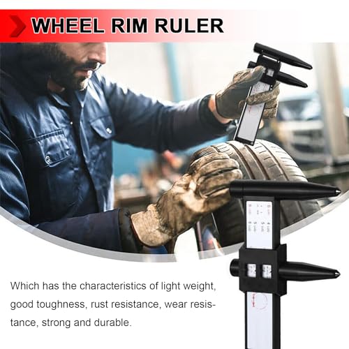 Image of Wheel PCD Gauge, Wheel /Rim Bolt Pattern Measuring Tool, Car PCD Ruler Sliding Caliper for 4 5 6 8 Holes Lug Wheel Rim Gauge