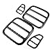 EnRand Tail Light Cover Fits for Jeep Renegade, Black Anti-Oxidation Metal Taillight Rear Lamp Protector Guard Cover for Jeep Renegade 2015 2016 2017 2018 2019 2020 2021