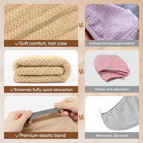 Serviette cheveux microfibre anti-frisottis pour dompter les cheveux - 5