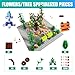 1900 Pieces Building Bricks, Building Bulks Blocks with 1 Packs 24x24 Studs Sticky Plates,400PCS Flowers and Tree/Grassland, Creative Toy Blocks Compatible with All Major Brands 14 Shape/18 Color