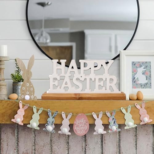 Panneau de Pâques haut de gamme déco bois de table - 4