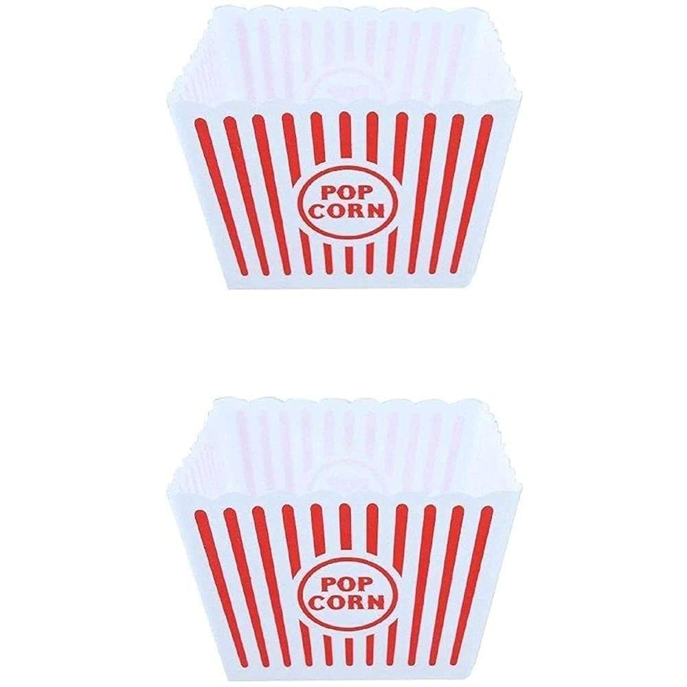 Contenitori Popcorn Stile Retrò - 20 Pezzi, Plastica, Righe Rosse E Bianche, Per Feste - Foto 8