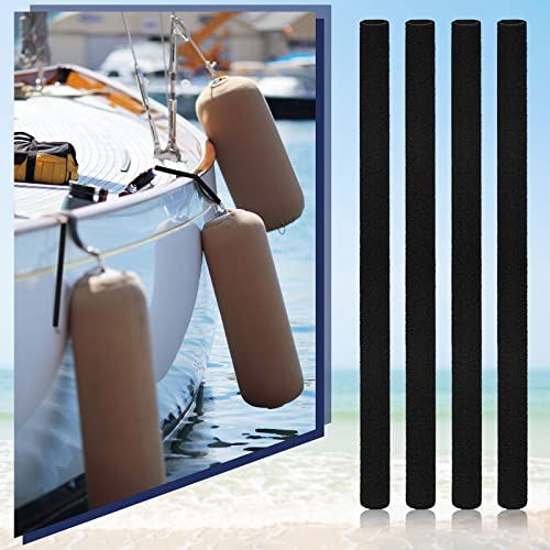 Dock Line Chafe Guards Removable Chafe Secure Guard Length Chafe Guard For Dock Lines Black Line Rope Chafe Guard For Boat (4 Pieces, 24 Inch) #TOP6