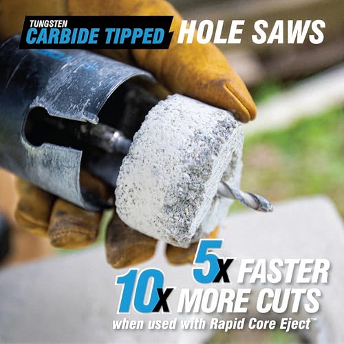 Spyder 18-Piece Tungsten Carbide Tipped Hole Saw Kit, 12 Hole Saws, 2 Arbors, 4 Pilot Bits, Rapid Core Eject by Spyder - Image 2