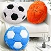 Plush Basketball Pillow Sports Basketball Throw Pillow Fluffy Couch Pillows Room Decoration Soft Cushion with Sports Ball Design 15.7 Inches #4