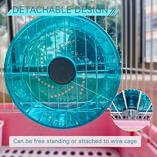 Image of Petest Hamster Exercise Wheel, Silent Spinner Hamster Running Wheels, Diameter 8.3 inch, Green