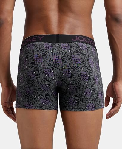 Image of Jockey FP23 Men's Super Combed Cotton Elastane Stretch Printed Trunk with Ultrasoft Waistband