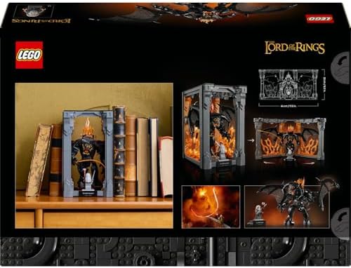 LEGO Icons Yüzüklerin Efendisi: Balrog Kitaplık Dekoru 10367 – Yüzüklerin Efendisi Hayranı Yetişkinler için Koleksiyonluk Dekoratif Model Yapım Seti, Doğum Günü Hediyesi (1201 Parça) - Görsel 5