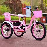 Dreirad-Fahrrad, Kinderdreirad, Jungen- und Mädchendreirad, höhenverstellbar, Dreirad-Fahrräder...