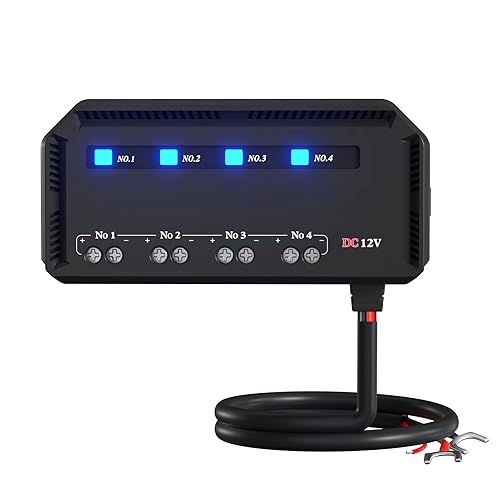 Miniatura 9 de Caja de 4 vías y relé, cableado rápido 12 V 20 A con indicador LED, caja de bloque de relé universal para motocicleta, automóvil, camión, RV EV