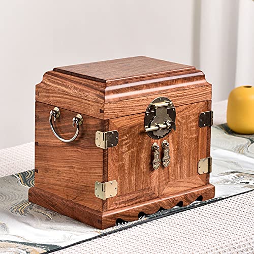 SHUILV Piggy Bank Houten Schatkist met Lock Opbergdoos Veiligheid Safe Cash Coin Saving Money Box Sieraden - Afbeelding 7